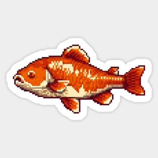 pixelated fish Sticker